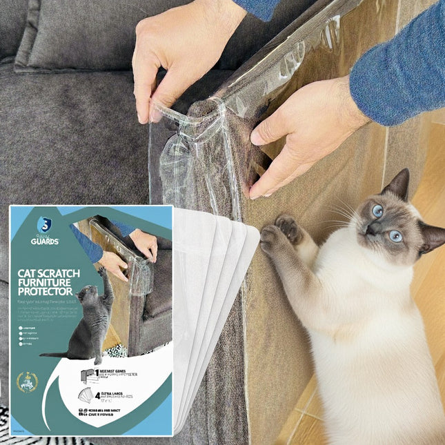 Cat-Proof Couch Arm Cover for Cats + Anti-Scratch Adhesives, Slim, Sleek Guards